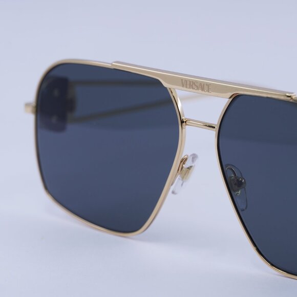 🕶️ New Versace VE2269 100287 Sunglasses - Gold Frame, Grey Lenses - Picture 5 of 10